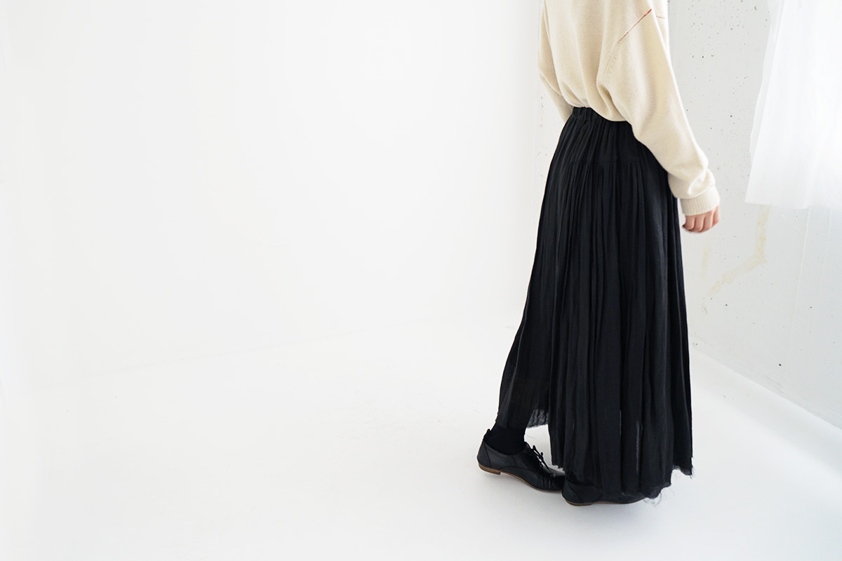 suzuki takayukiスズキタカユキlong skirt [A231-17/black]suzuki 