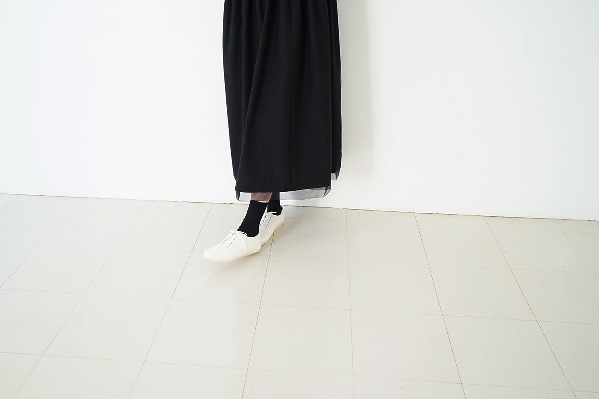 Mochi モチ tulle shirts dress[ms24-op-04/black] チュールシャツドレス