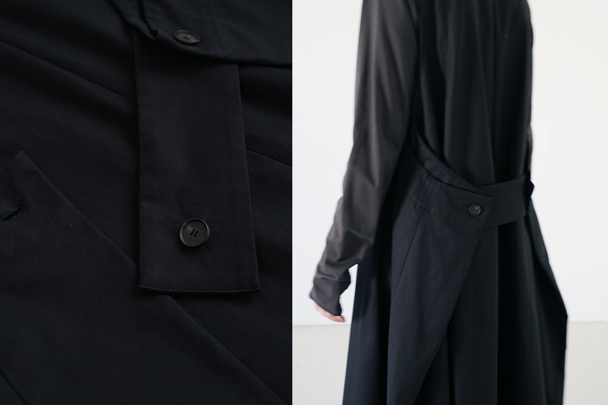 Mochi モチ v-neck belt dress [ms22-op-02/black] Vネックベルトドレス