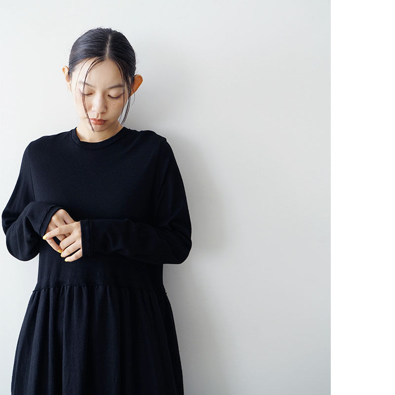 Mochi モチ panel dress[ma24-op-03/black]パネルドレス