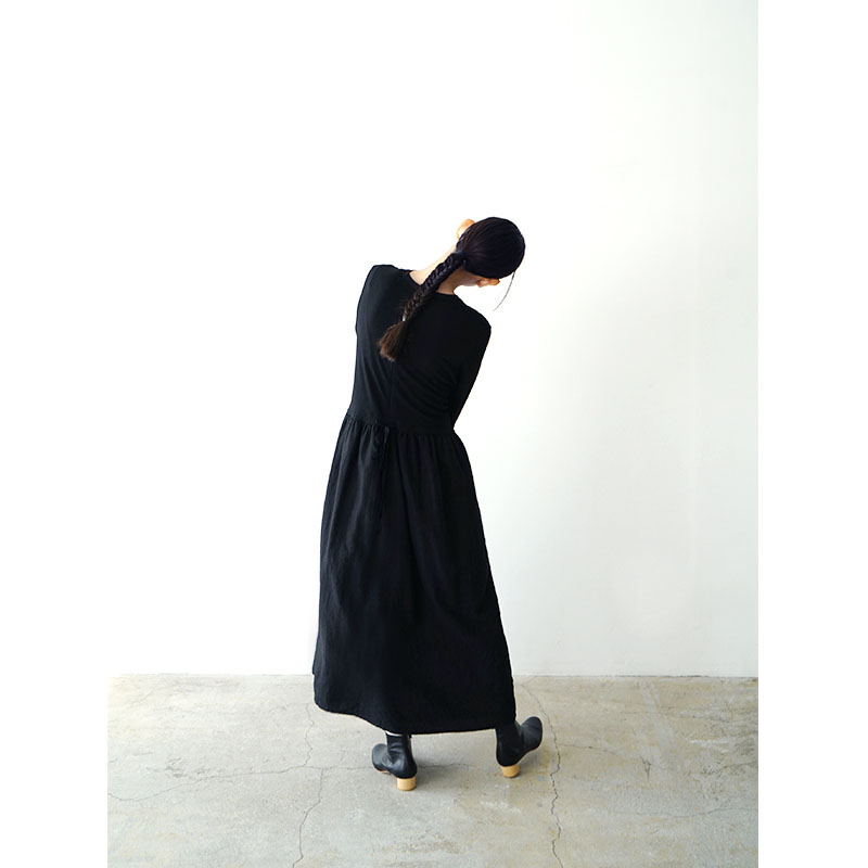 Mochi モチ panel dress[ma24-op-03/black]パネルドレス