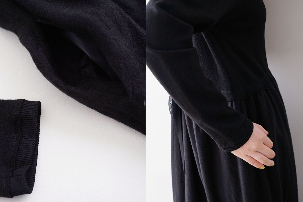 Mochi モチ panel dress[ma24-op-03/black]パネルドレス