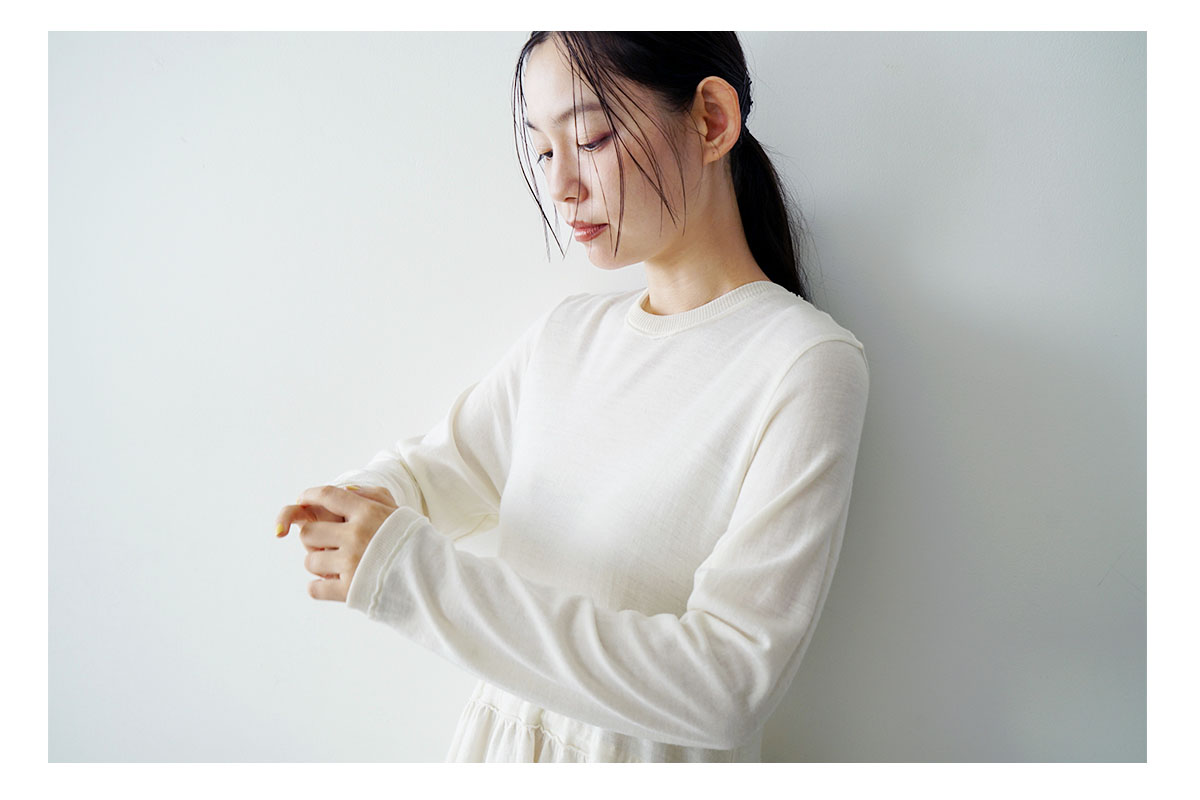 Mochi モチ panel dress[ma24-op-03/off white]パネルドレス