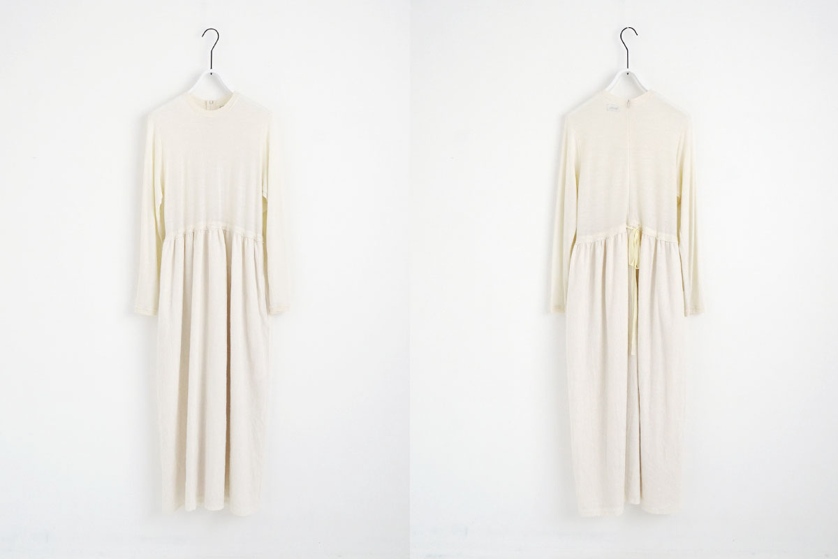 Mochi モチ panel dress[ma24-op-03/off white]パネルドレス