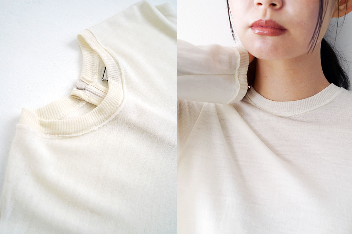 Mochi モチ panel dress[ma24-op-03/off white]パネルドレス
