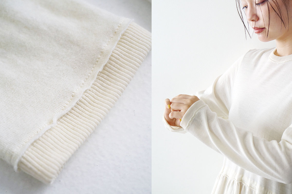 Mochi モチ panel dress[ma24-op-03/off white]パネルドレス