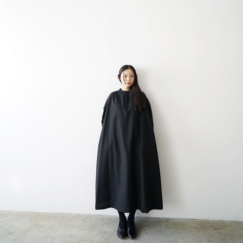 Mochi モチ pullover dress[ma24-op-01/black]プルオーバードレス