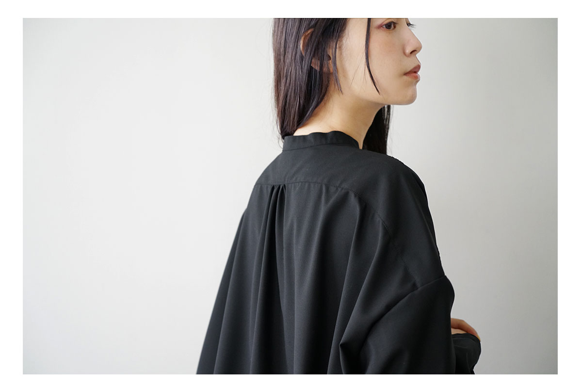 Mochi モチ pullover dress[ma24-op-01/black]プルオーバードレス