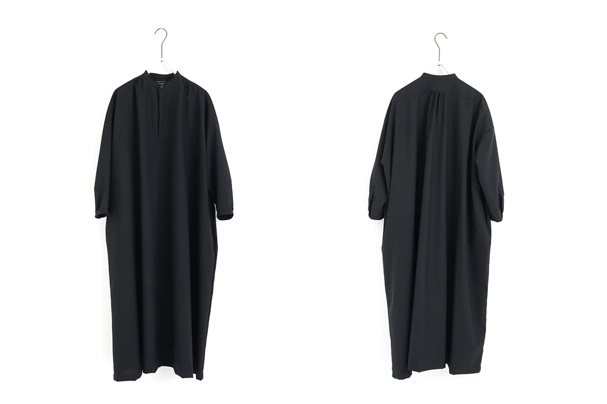 Mochi モチ pullover dress[ma24-op-01/black]プルオーバードレス