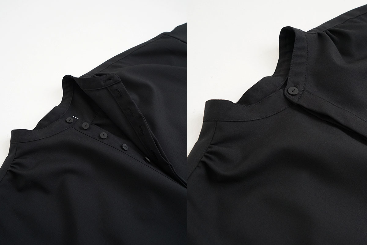 Mochi モチ pullover dress[ma24-op-01/black]プルオーバードレス