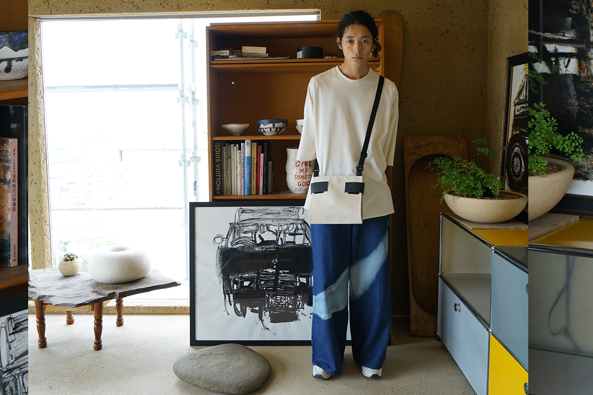 macromauro  マクロマウロ WRAP BAG SHOULDER CANVAS S(NATURAL)
