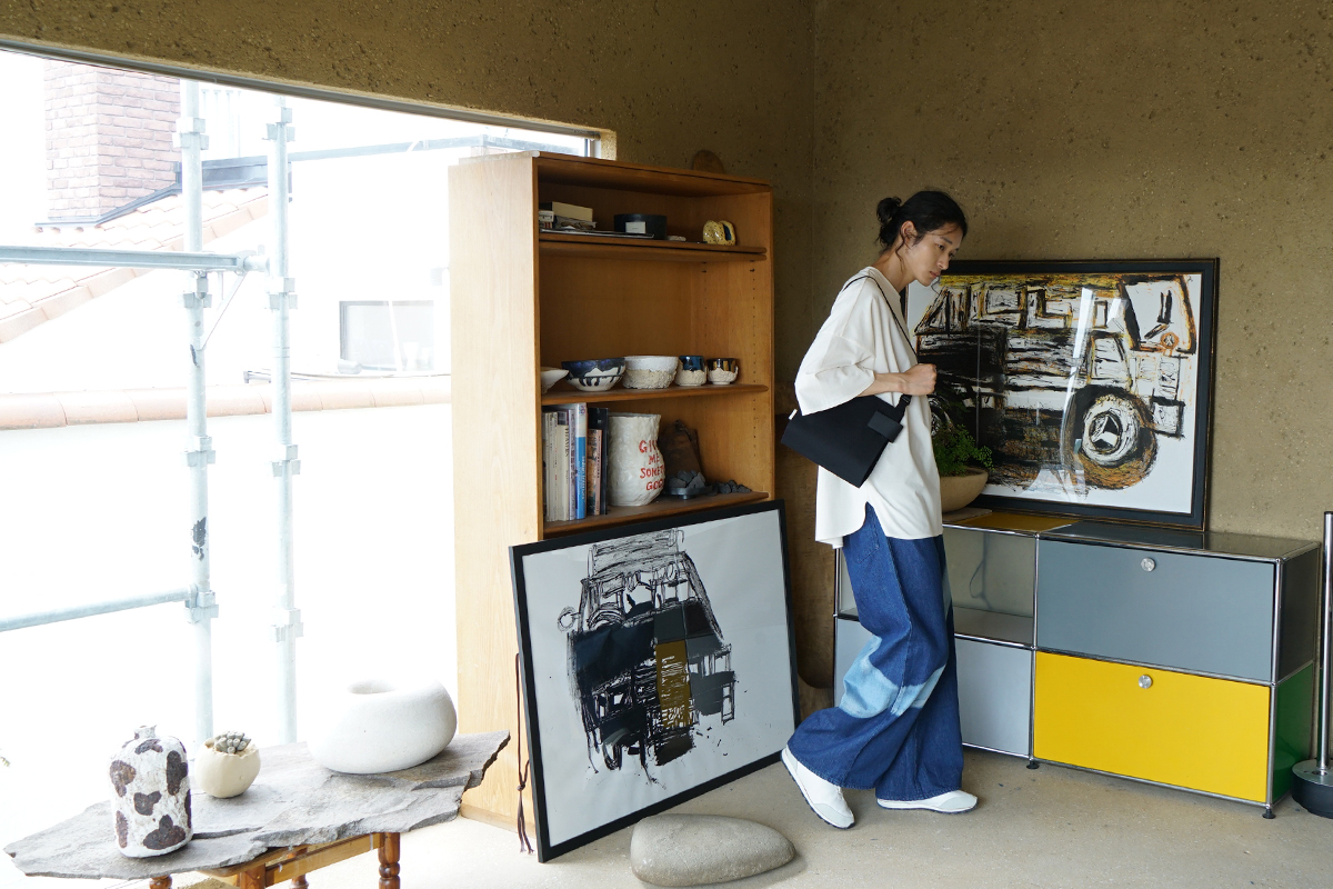 macromauro  マクロマウロ WRAP BAG SHOULDER CANVAS S(BLACK)