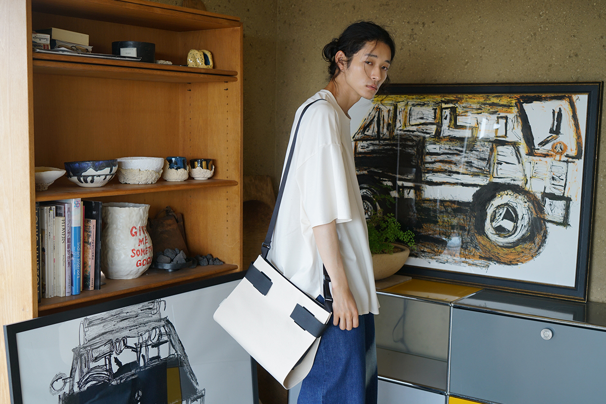 macromauro  マクロマウロ WRAP BAG SHOULDER CANVAS M(NATURAL)