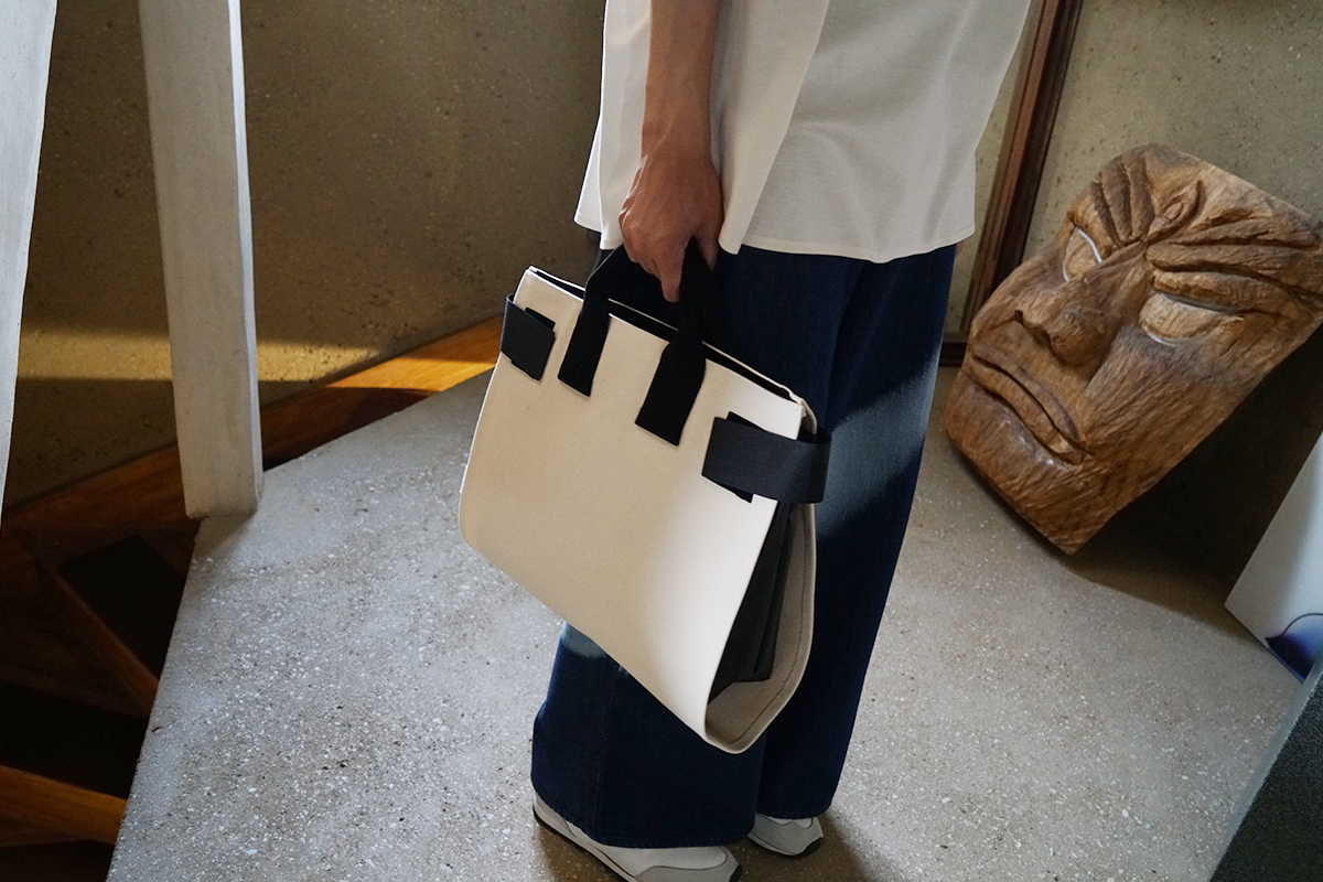macromauro  マクロマウロ WRAP BAG TOTO CANVAS M(NATURAL)