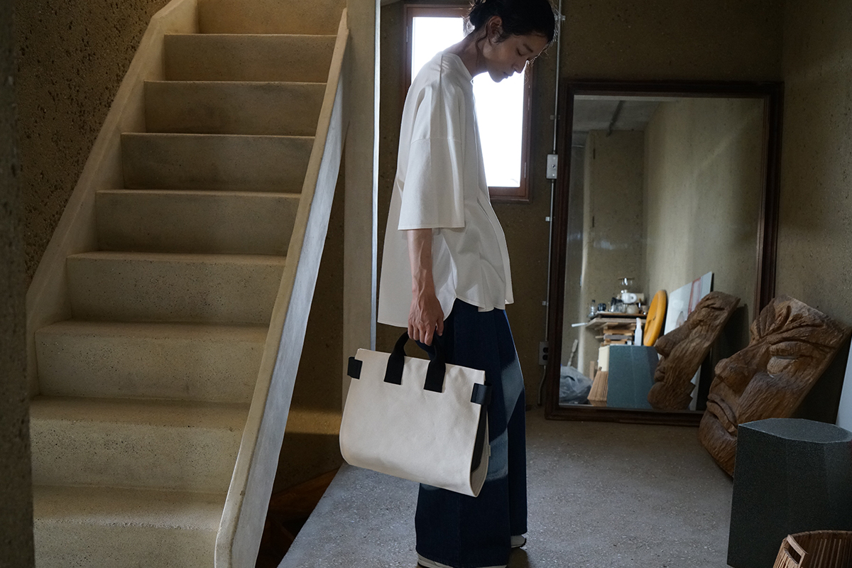 macromauro  マクロマウロ WRAP BAG TOTO CANVAS M(NATURAL)