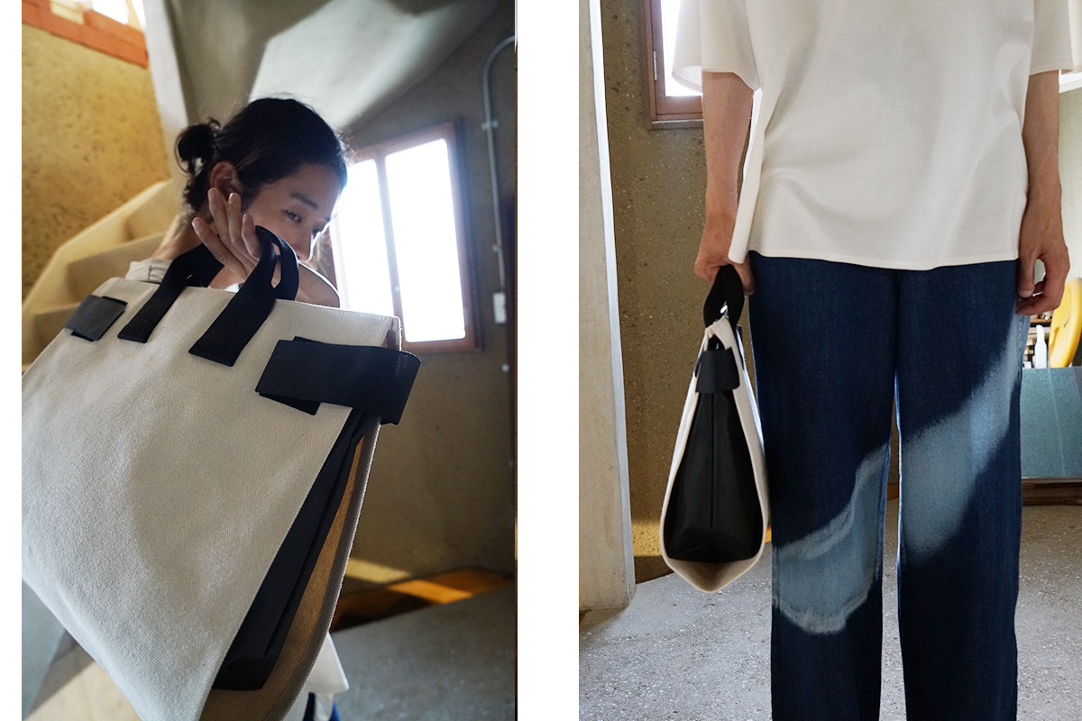 macromauro  マクロマウロ WRAP BAG TOTO CANVAS M(NATURAL)