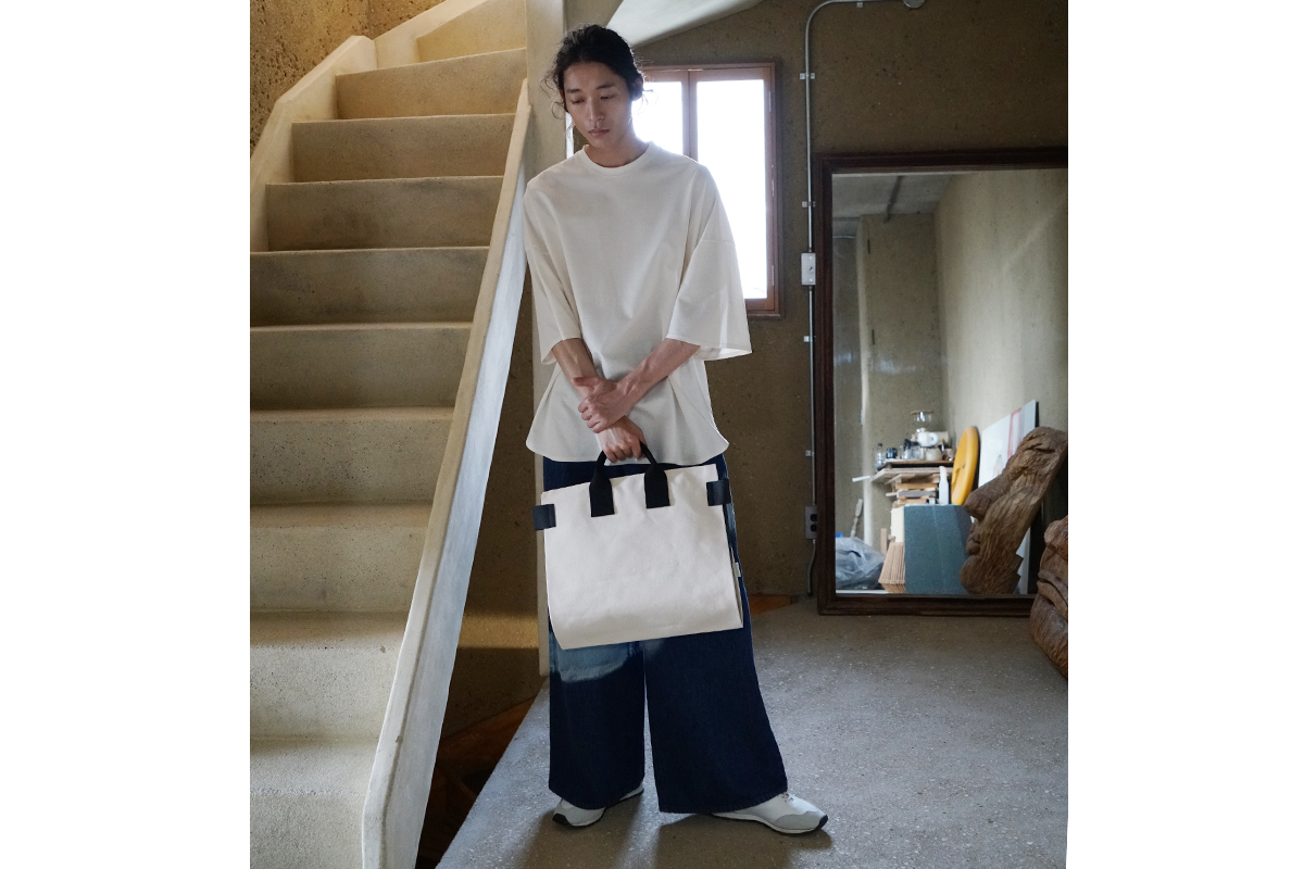 macromauro  マクロマウロ WRAP BAG TOTO CANVAS M(NATURAL)