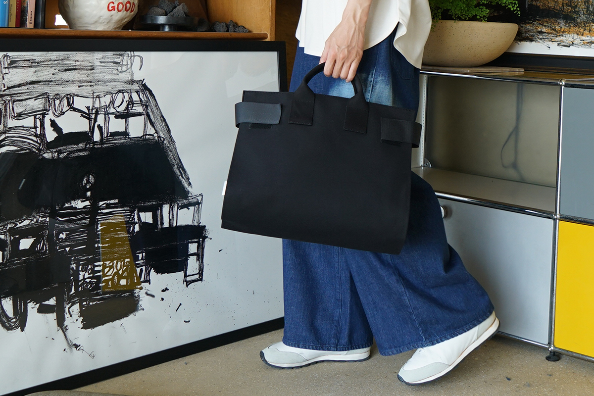 macromauro マクロマウロ WRAP BAG TOTO CANVAS M(BLACK)