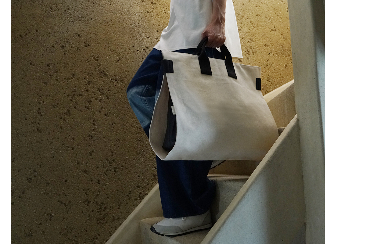 macromauro  マクロマウロ WRAP BAG TOTO CANVAS L(NATURAL)