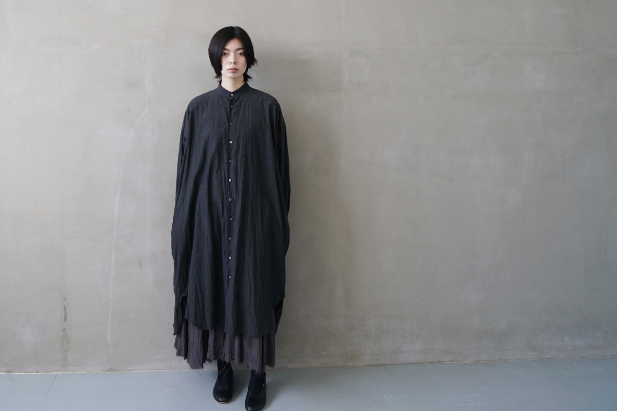 suzuki takayuki スズキタカユキ weather-cloth shirt [A251-03/ebony black]