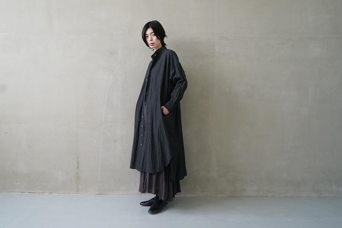 suzuki takayuki スズキタカユキ weather-cloth shirt [A251-03/ebony black]