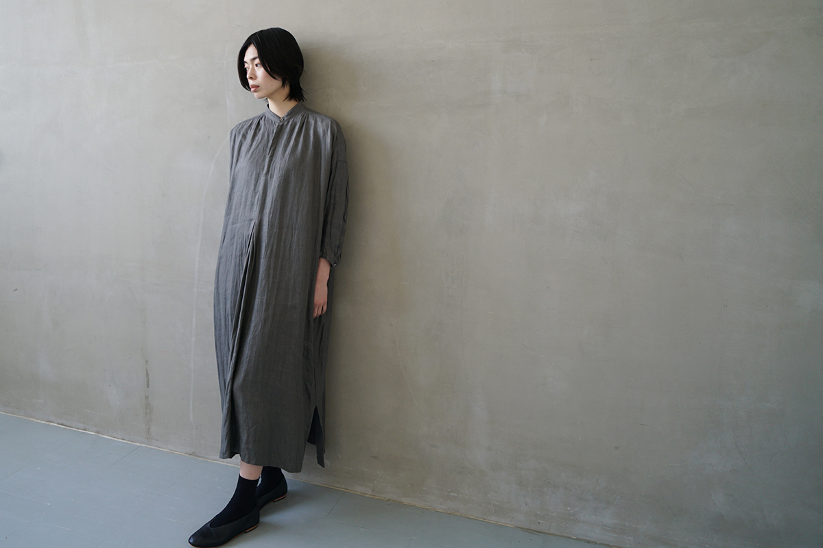 suzuki takayuki スズキタカユキ peasant dress I [A251-22/moss grey]