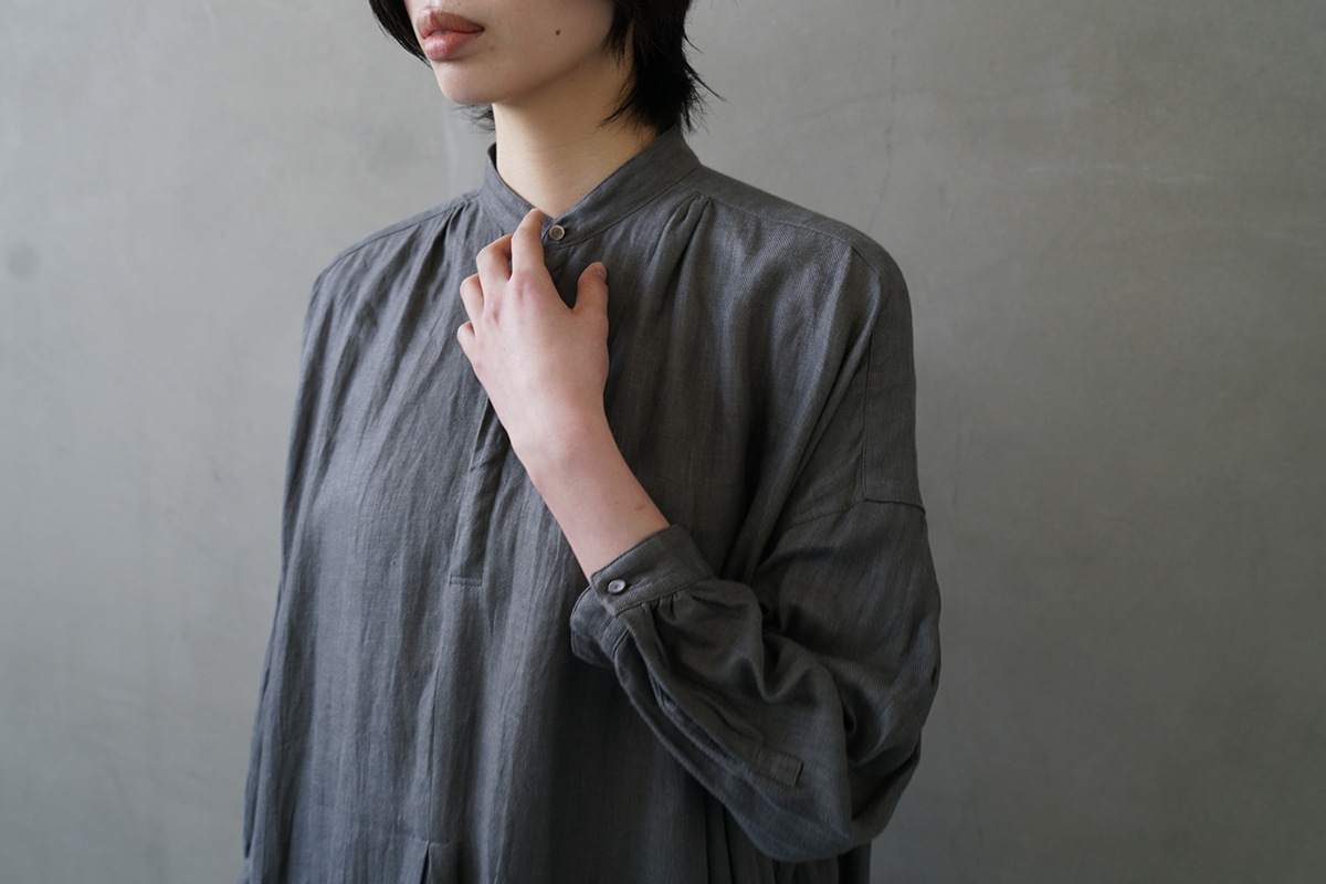 suzuki takayuki スズキタカユキ peasant dress I [A251-22/moss grey]