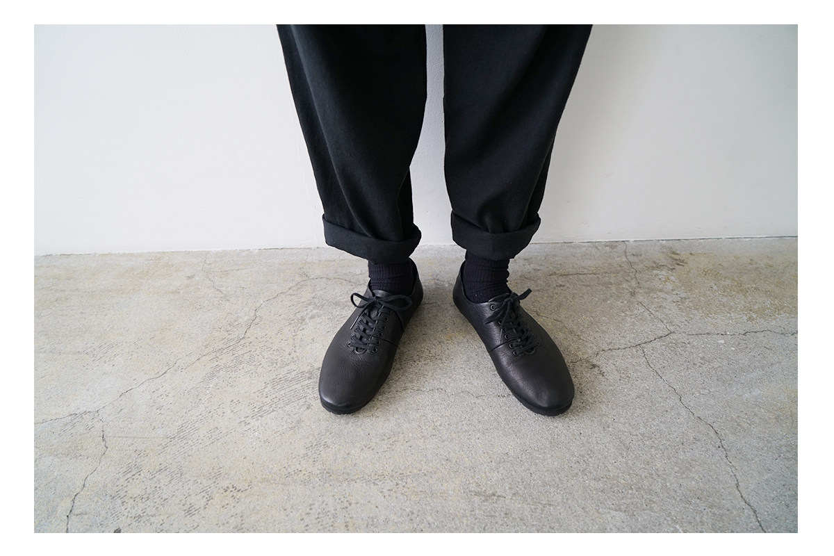 Mochi モチ silk linen tapered easy pants [black] テーパードパンツ<