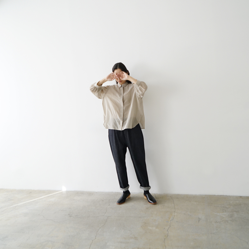 Mochi モチ denim tapered easy pants デニムテーパードパンツ 