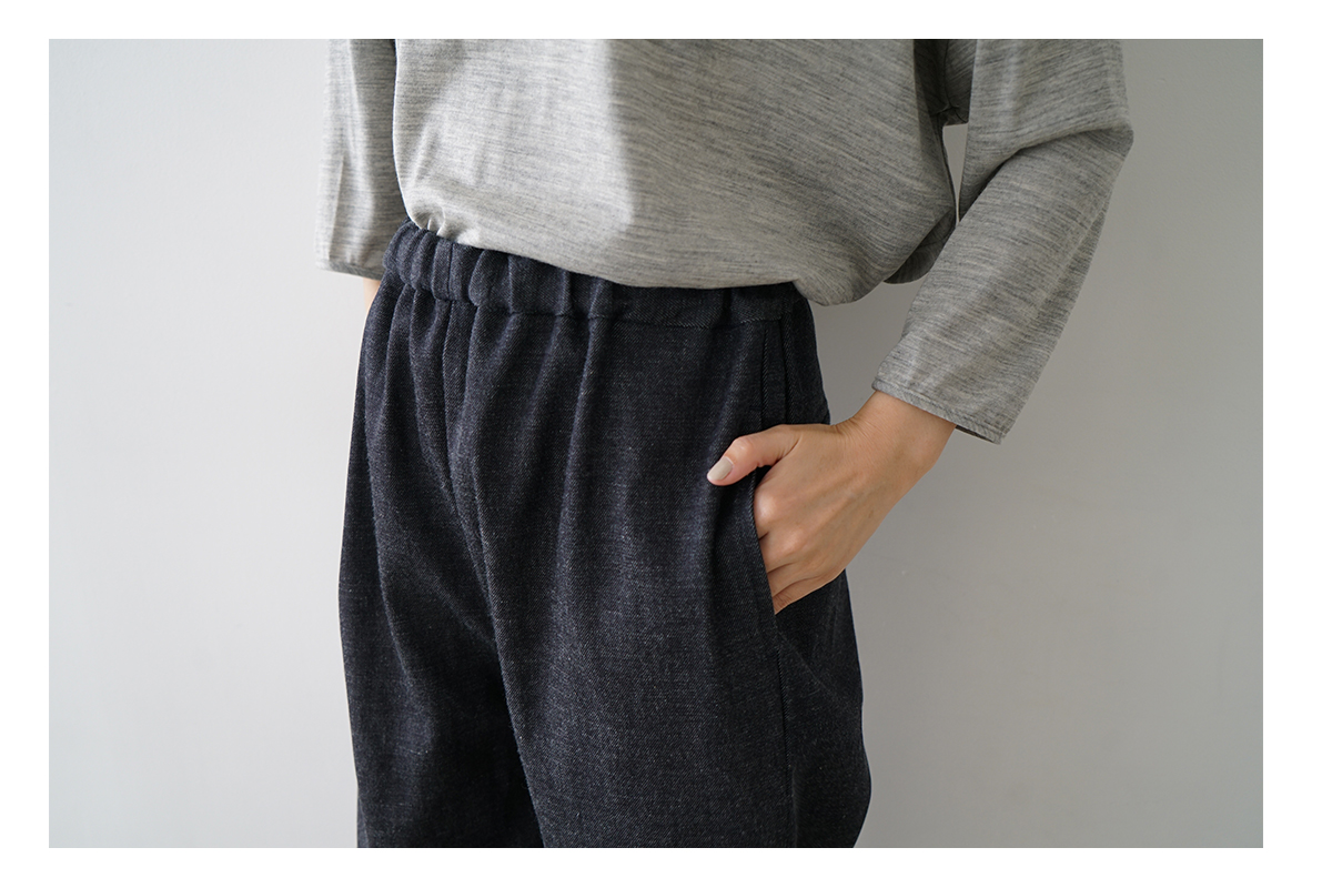 Mochi モチ denim tapered easy pants デニムテーパードパンツ 