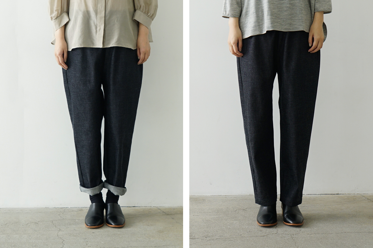 Mochi モチ denim tapered easy pants デニムテーパードパンツ 