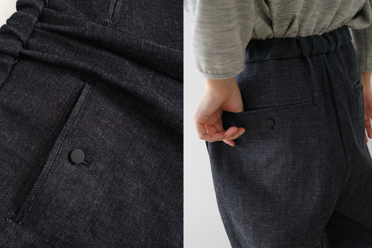 Mochi モチ denim tapered easy pants デニムテーパードパンツ 