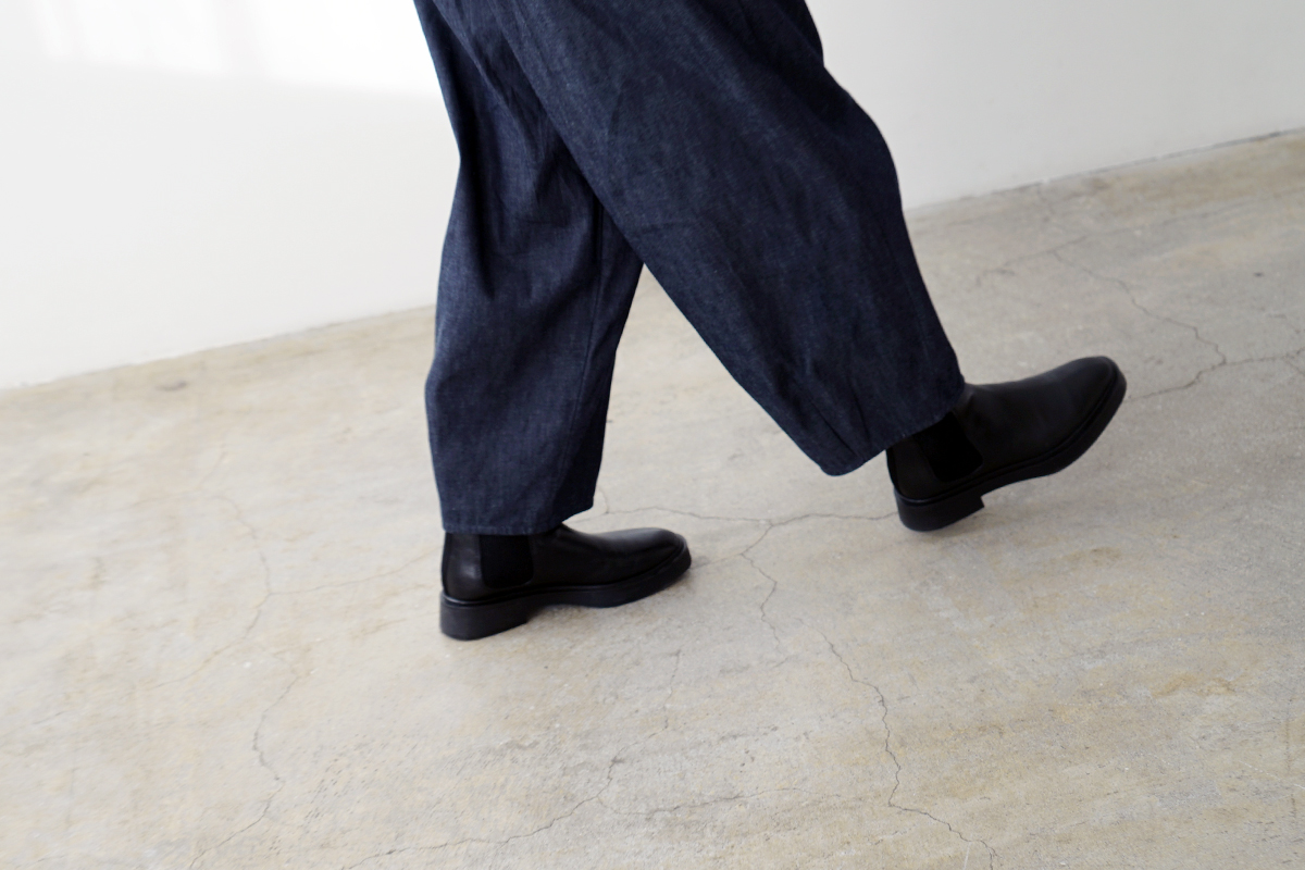 Mochi モチ suspenders denim cropped pants デニムパンツ