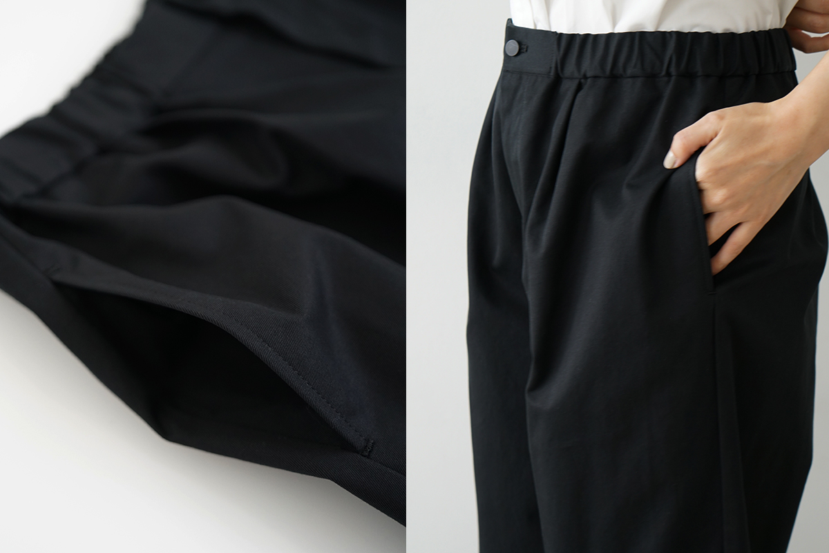 Mochi モチ suspenders cropped pants [black] サスペンダークロップドパンツ