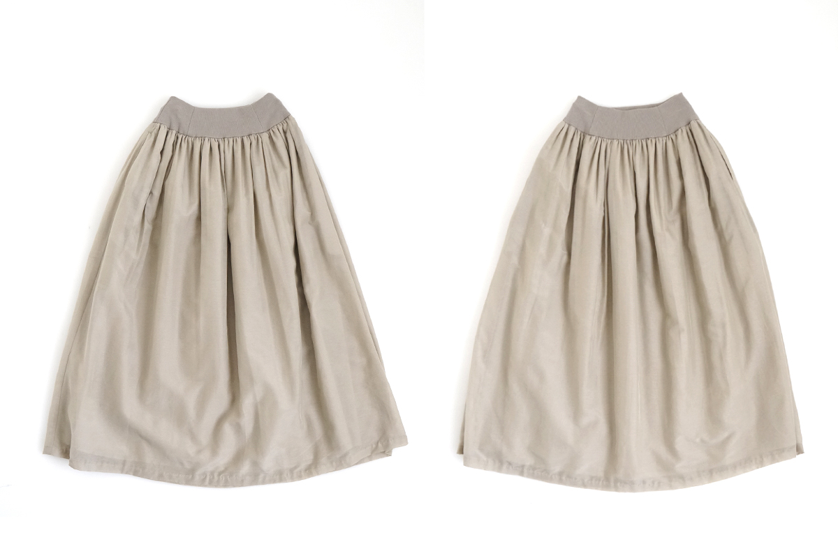Mochi モチ cotton silk long skirt [sand] コットンシルクロングスカート