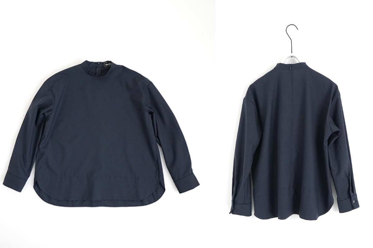 Mochi モチ petit high necked shirt [deep blue] ハイネックシャツ