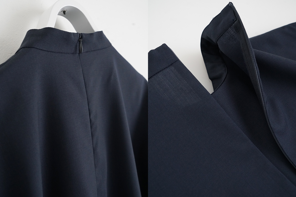 Mochi モチ petit high necked shirt [deep blue] ハイネックシャツ