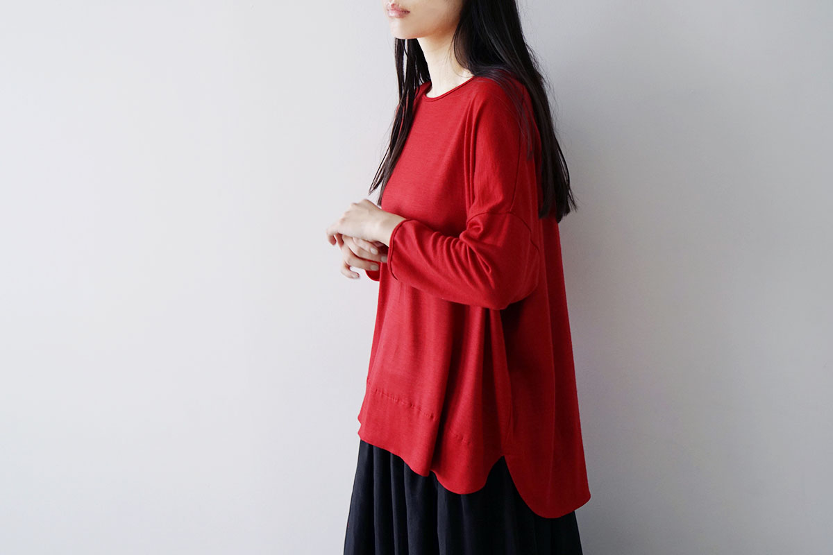 Mochi モチ three quarter sleeve t-shirt [red]<br>七分丈Tシャツ