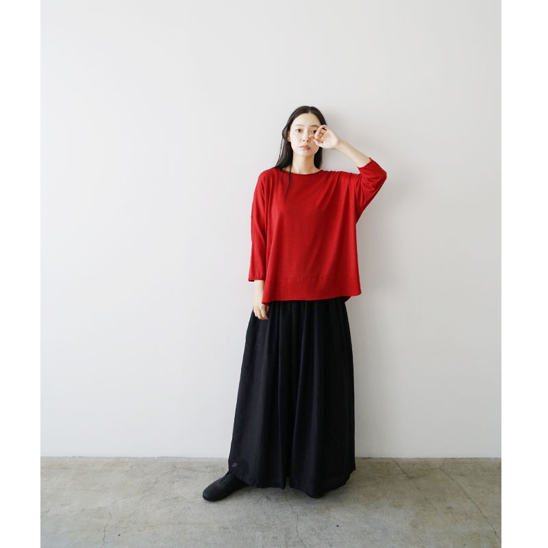 Mochi モチ three quarter sleeve t-shirt [red]<br>七分丈Tシャツ
