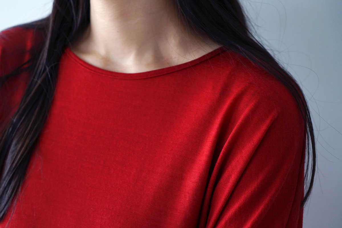 Mochi モチ three quarter sleeve t-shirt [red]<br>七分丈Tシャツ