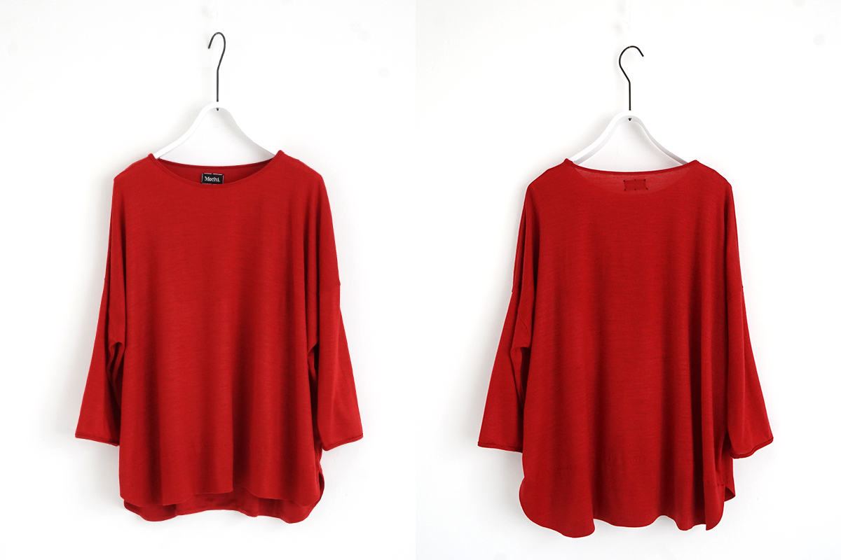 Mochi モチ three quarter sleeve t-shirt [red]<br>七分丈Tシャツ