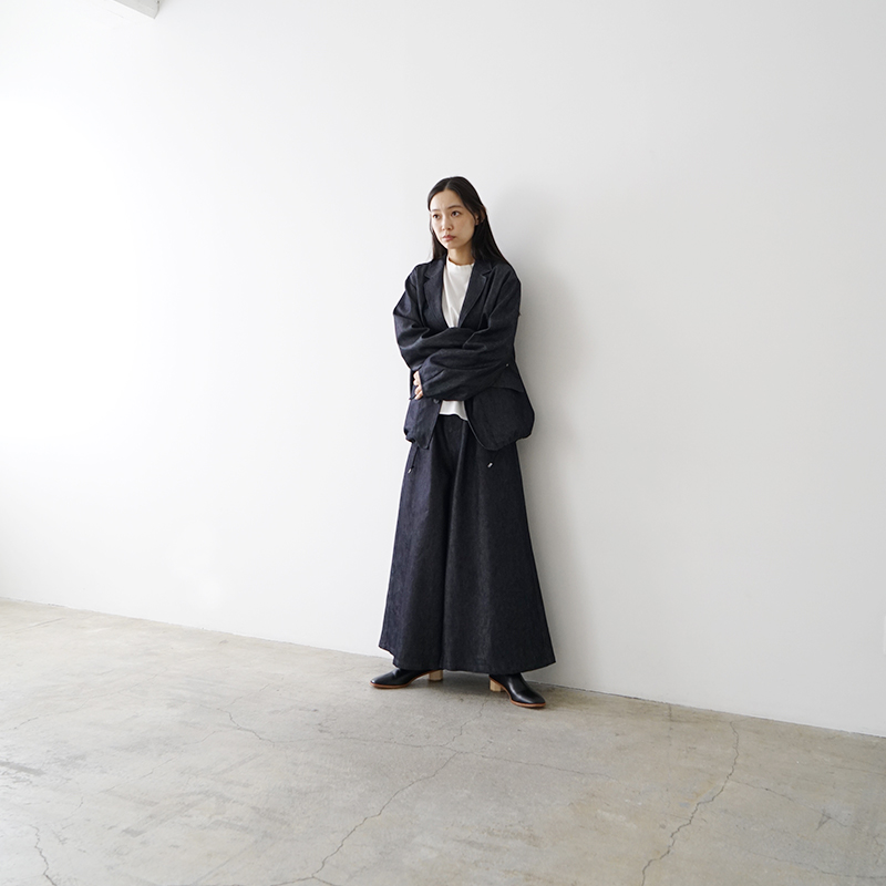 Mochi モチ silk cotton denim culottes patns デニムキュロットパンツ