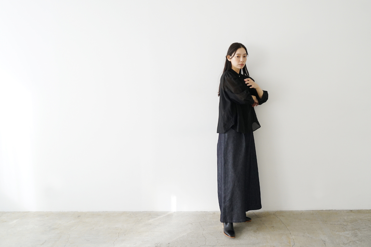 Mochi モチ silk cotton denim culottes patns デニムキュロットパンツ