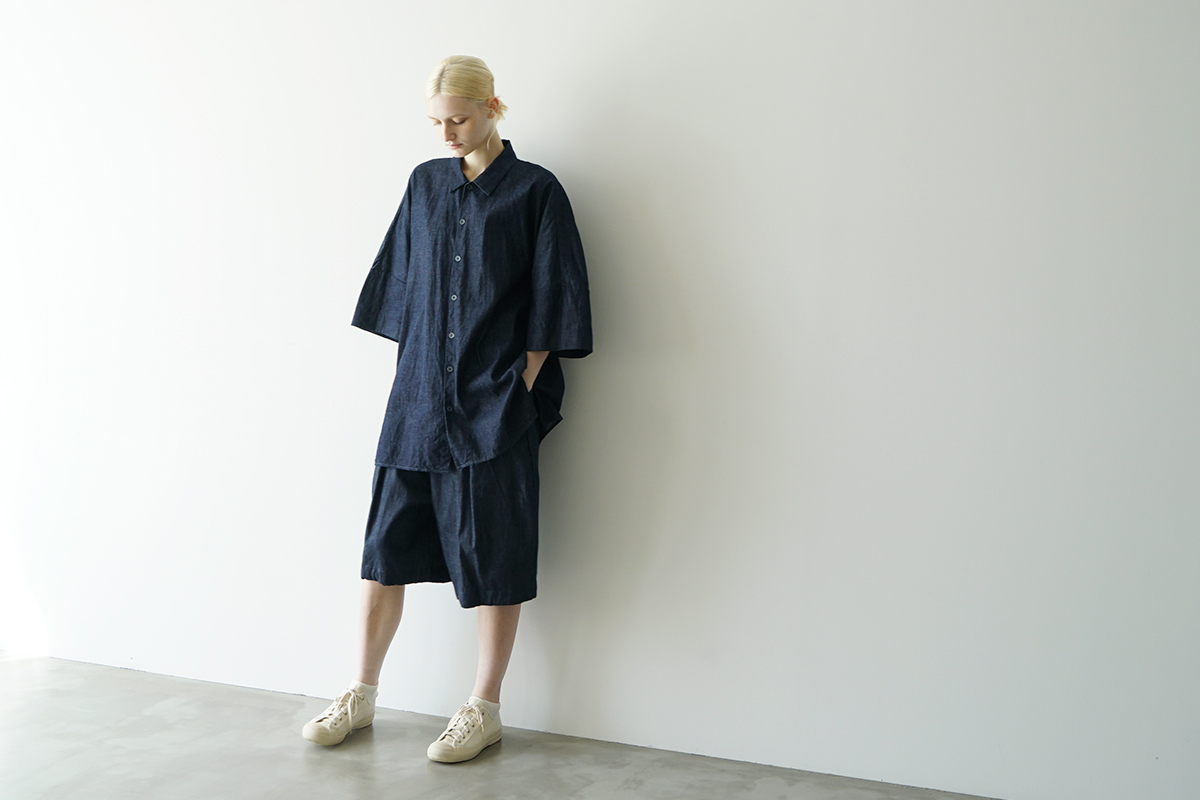 VU ヴウ denim dolman shirt  [DEEP BLUE］デニムドルマンシャツ vu-sht-006
