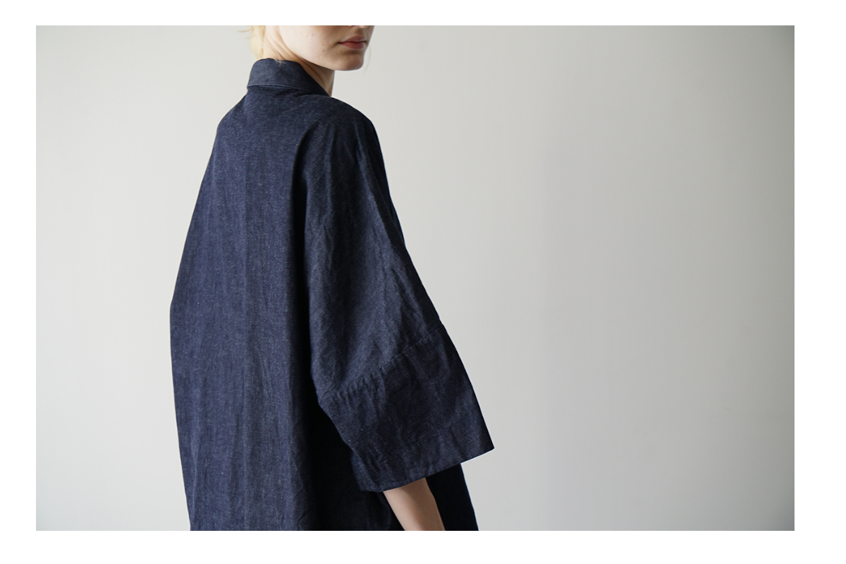 VU ヴウ denim dolman shirt  [DEEP BLUE］デニムドルマンシャツ vu-sht-006