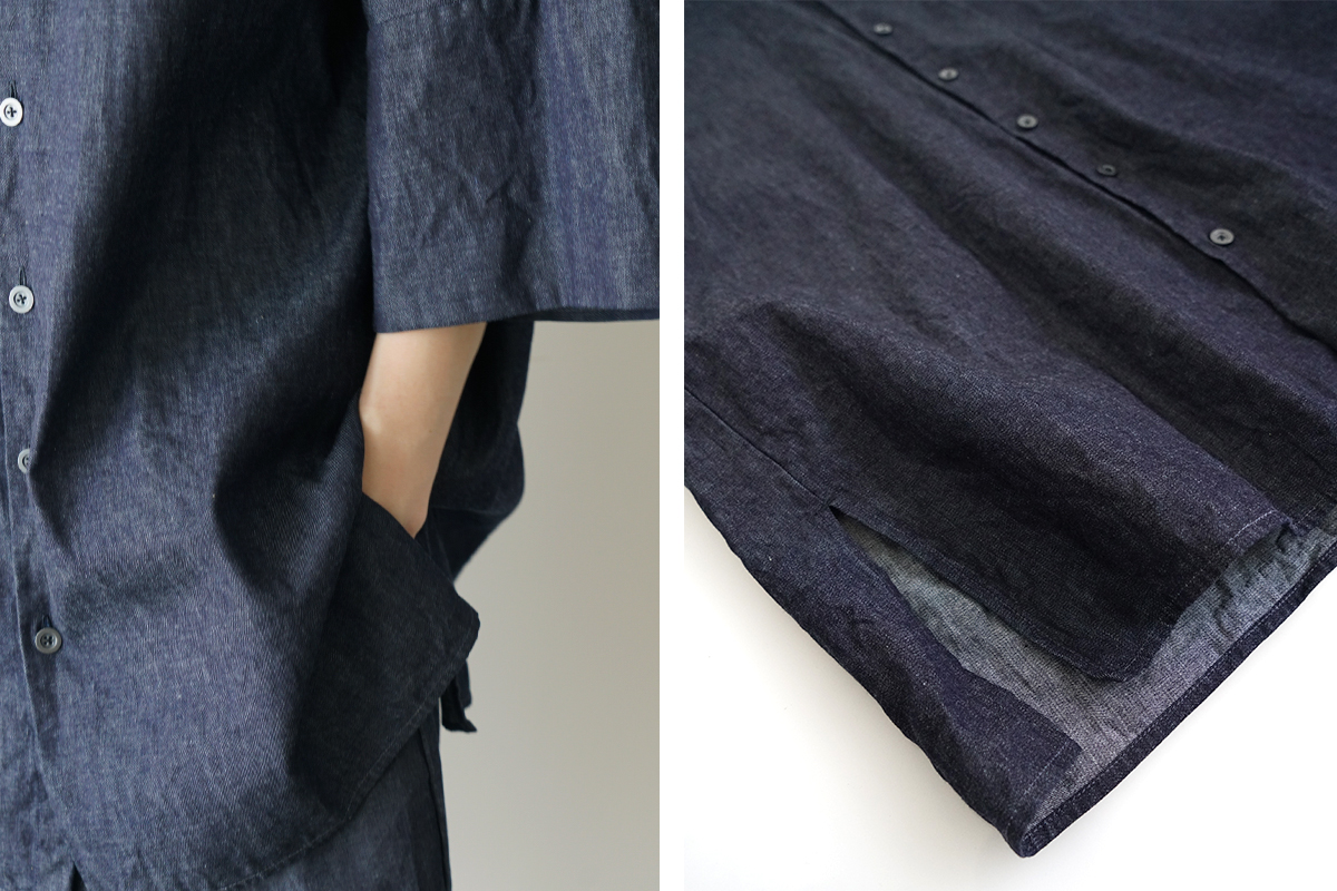 VU ヴウ denim dolman shirt  [DEEP BLUE］デニムドルマンシャツ vu-sht-006