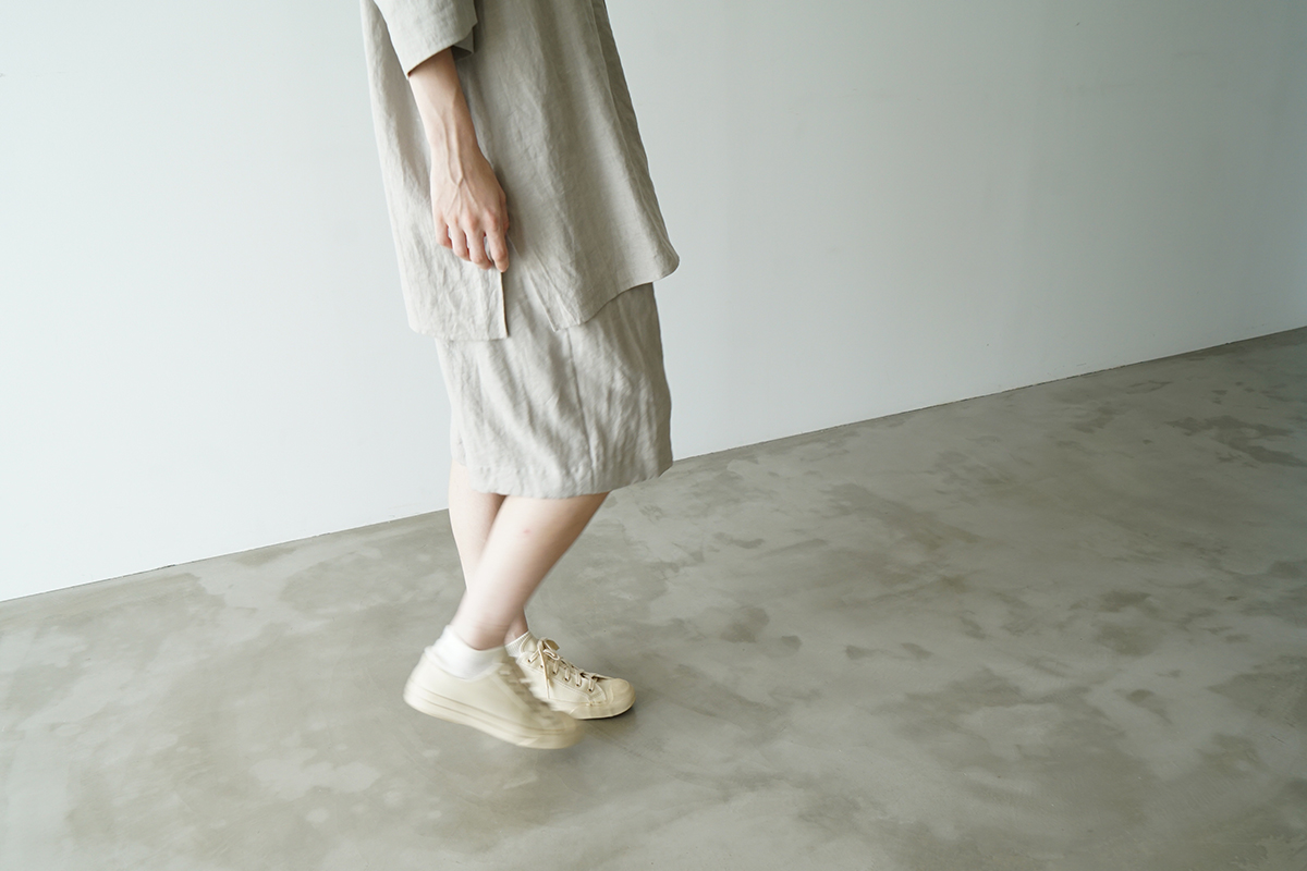 VVU ヴウ dolman shirt  [STONE GRAY］リネンドルマンシャツ vu-sht-006