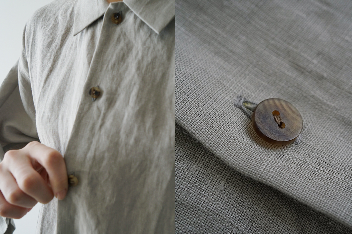 VVU ヴウ dolman shirt  [STONE GRAY］リネンドルマンシャツ vu-sht-006