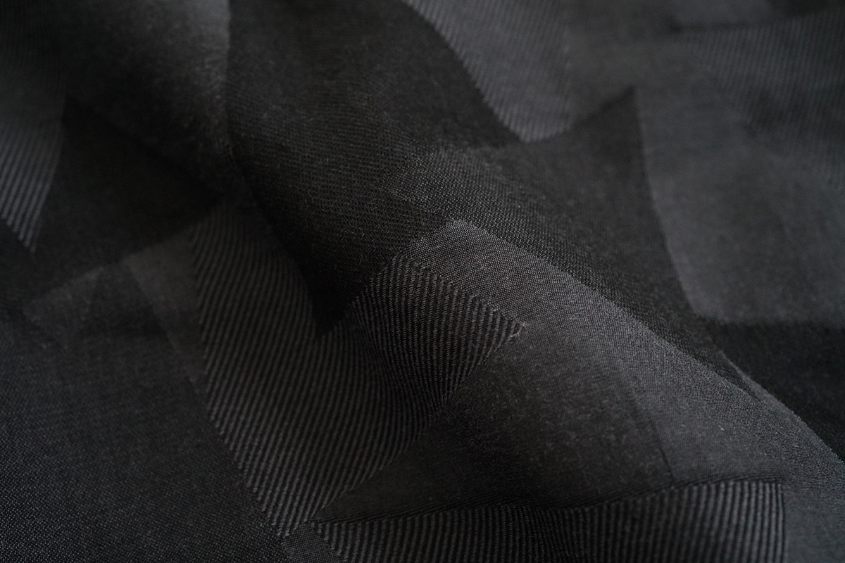 VU ヴウ geometric easy short pants [BLACK×STEEL]  幾何学ショートパンツ vu-pnt-010