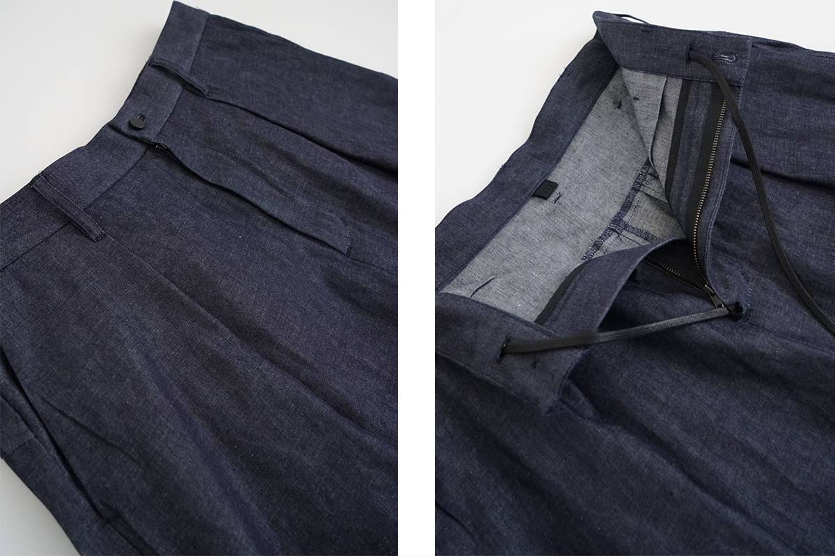 VU ヴウ denim  short pants [DEEP BLUE]  デニムワイドショートパンツ vu-pts-01